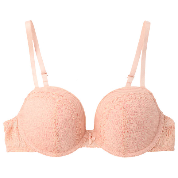 Damesbeugelbeha met kant roze