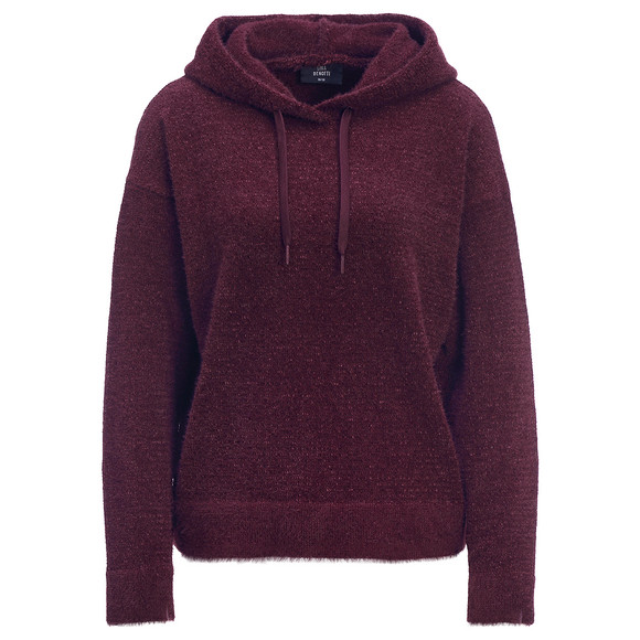 Dames' lounge hoodie in een harige look