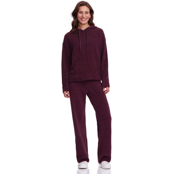 Dames' lounge hoodie in een harige look