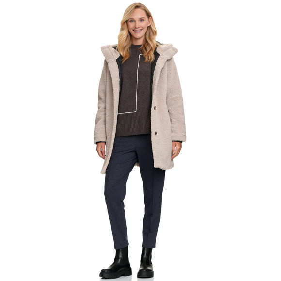 Dames teddyjas met capuchon