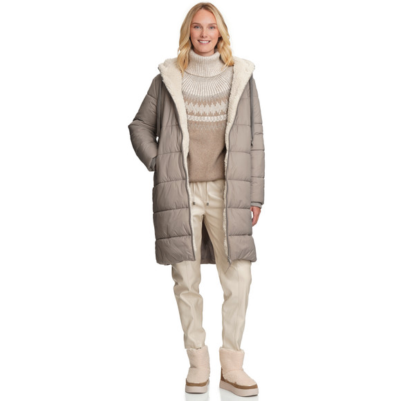 Gewatteerde damesjas met capuchon