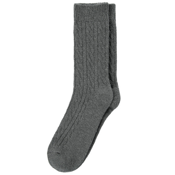 1 Paar Herren Socken mit Zopf-Muster