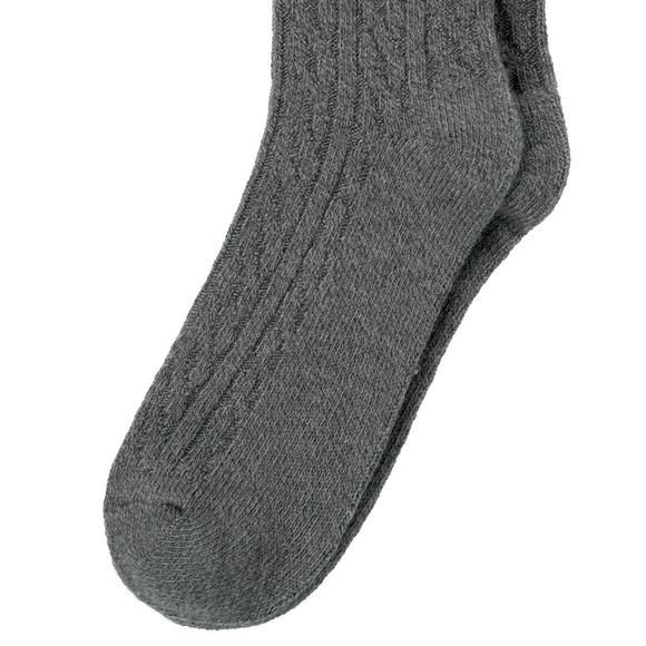 1 Paar Herren Socken mit Zopf-Muster