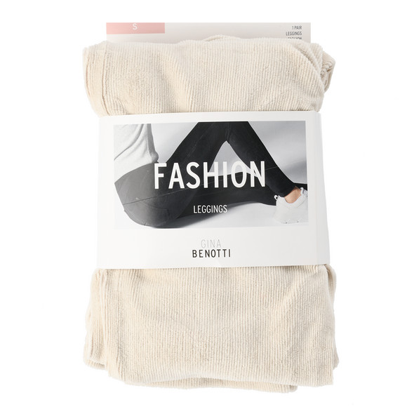 Dames leggings van fijn ribfluweel wit