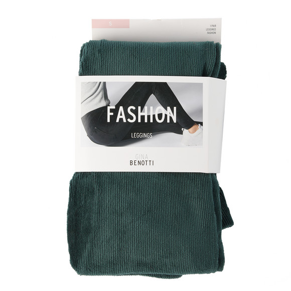 Dames leggings van fijn ribfluweel donkergroen