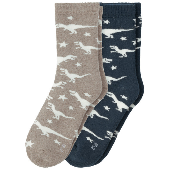 2 paar badstof sokken voor Jongens