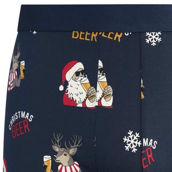Retroshort voor heren met kerstprint all-over