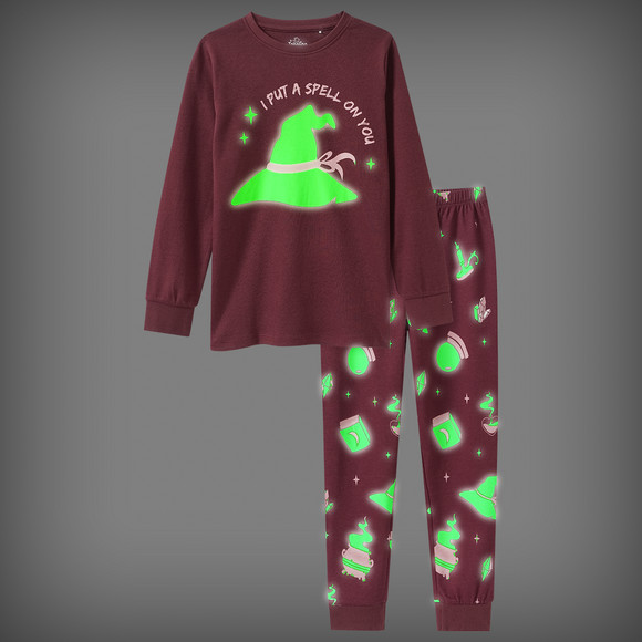 Mädchen Schlafanzug mit leuchtendem Print