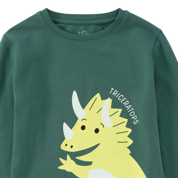 Jongenshemd met lange mouwen en dino-print