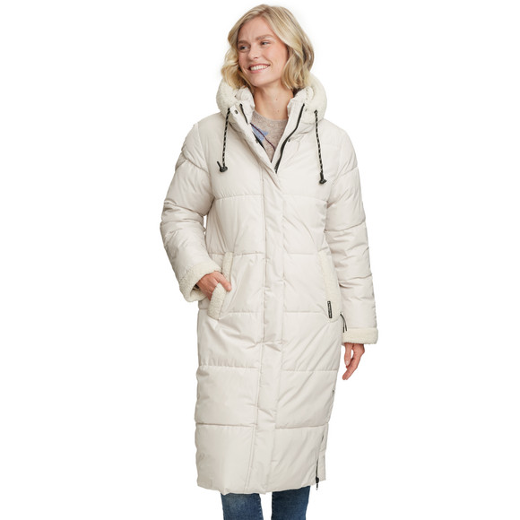 Gewatteerde damesjas met capuchon