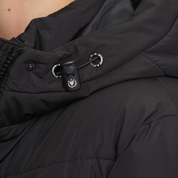 Gewatteerde damesjas met capuchon