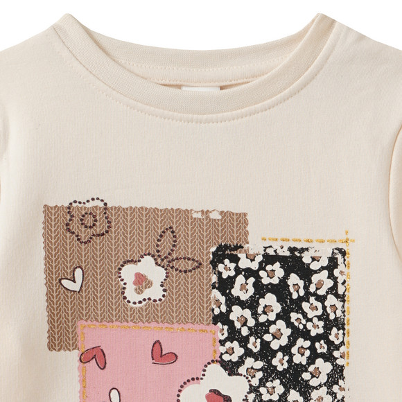 Meisjeshemd met lange mouwen en print