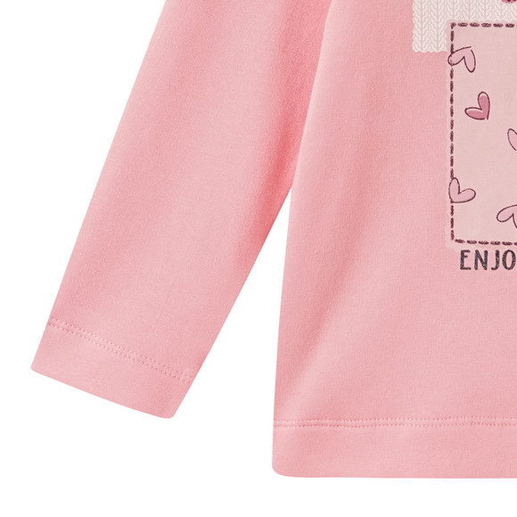 Meisjeshemd met lange mouwen en print