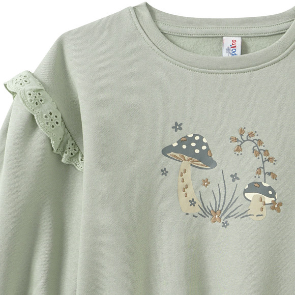 Meisjes sweater met ruches