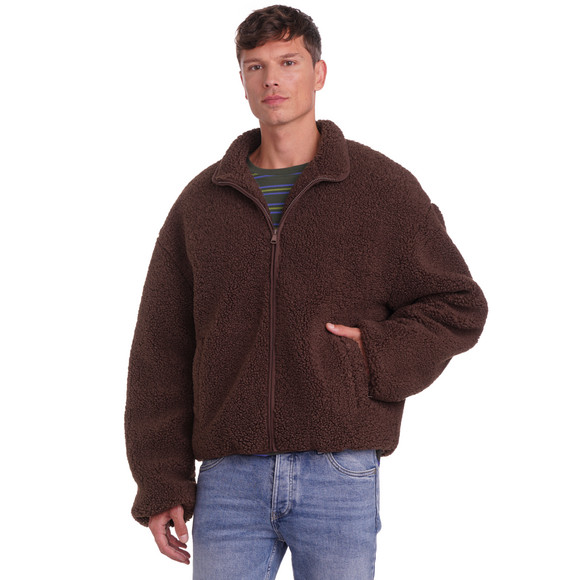 Heren teddyjas met opstaande kraag