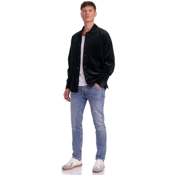 Heren corduroy overhemd in effen kleur