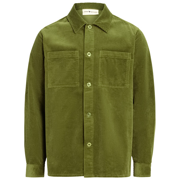 Herencordshirt in effen kleur