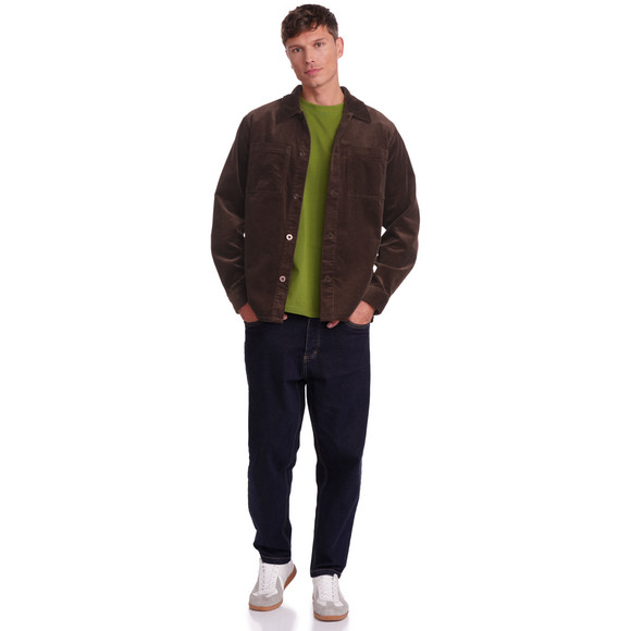 Heren corduroy overhemd in effen kleur