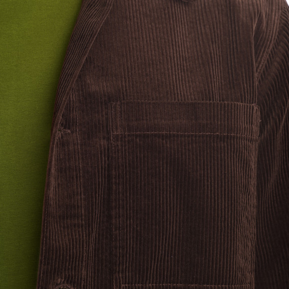 Heren corduroy overhemd in effen kleur