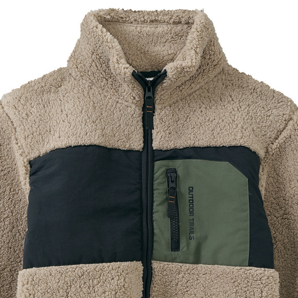 Jungen Plüschjacke mit Zipper
