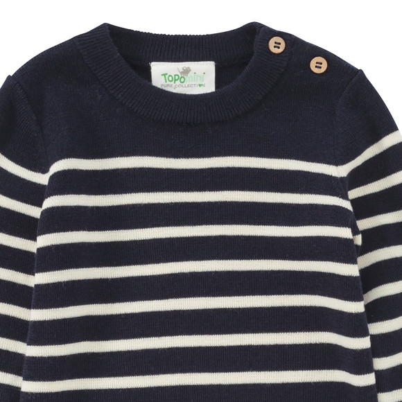 Baby wollen gebreide trui met strepen