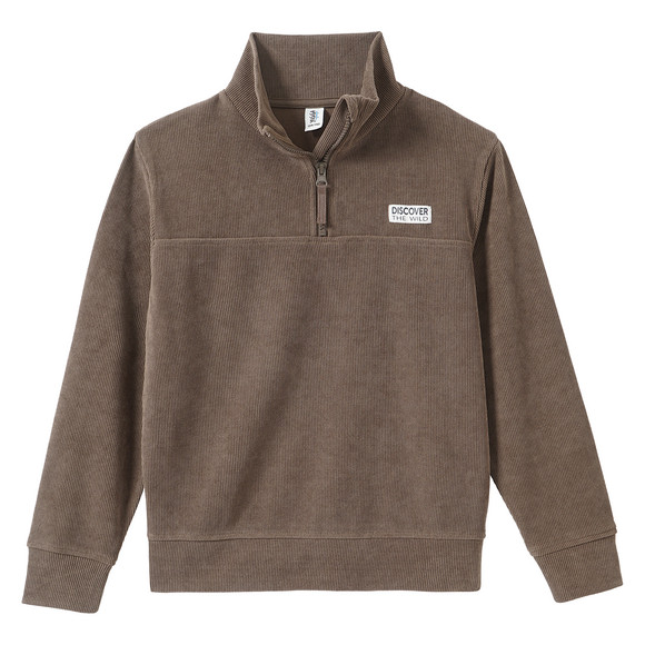 Jungen Cordshirt mit Troyerkragen