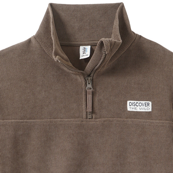 Jungen Cordshirt mit Troyerkragen