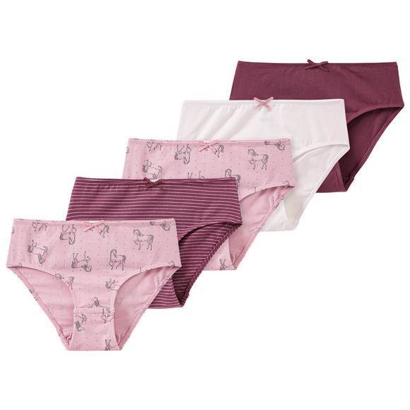 5 Meisjes Slips met biologisch katoen