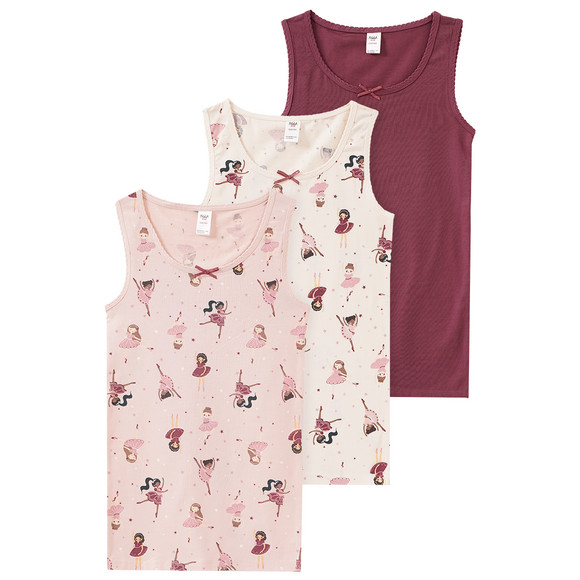 3 Meisjes onderhemden in een Kledingsets