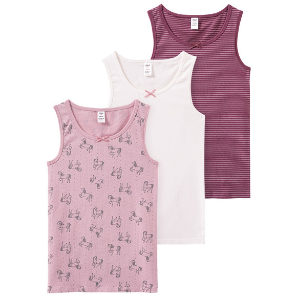 3 meisjes onderhemden als set