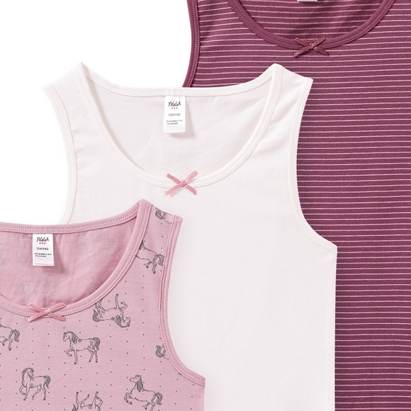 3 meisjes onderhemden als set