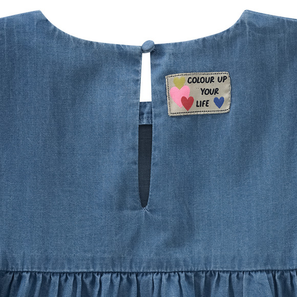 Meisjes jurk in denim look