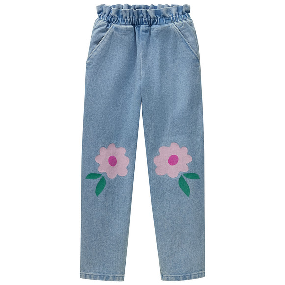 Mädchen Jeans mit Paperbag-Bund