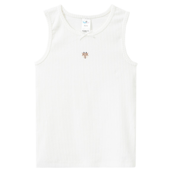 2 Onderhemden met geribbelde structuur