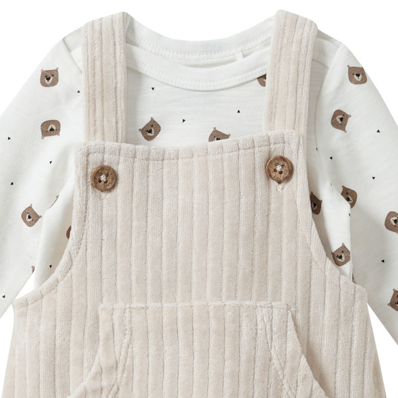 Babyset met rompertje met lange mouwen en ...