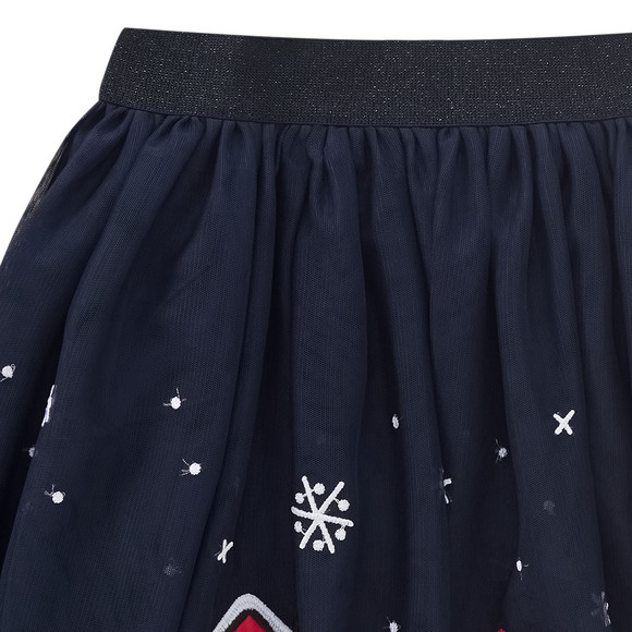 Meisjes kerstrok met applicaties