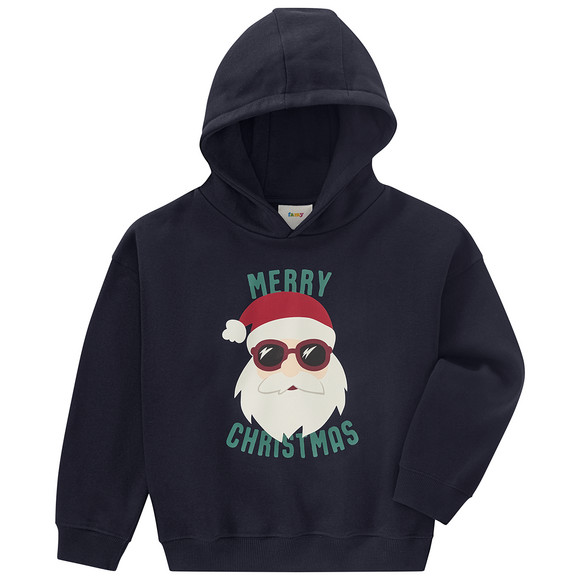 Jongens' kerst hoodie met kerstman opdruk