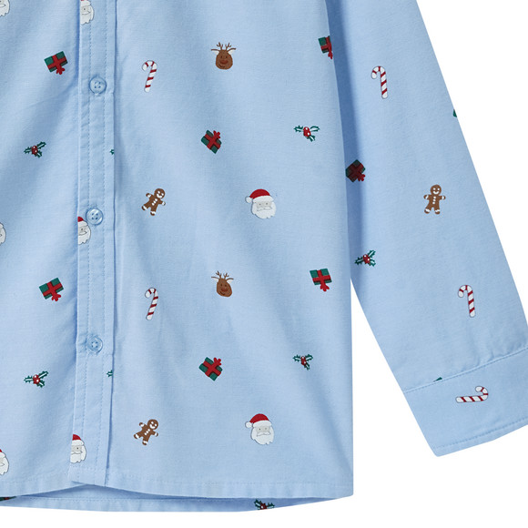 Jongens' kerstshirt met strikje