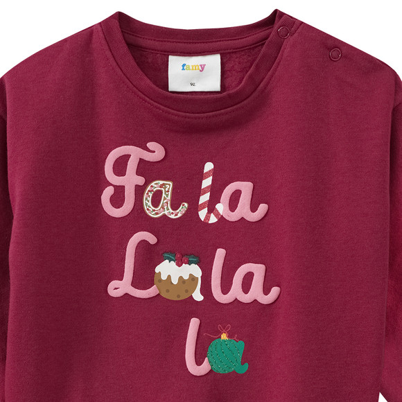 Baby kersttrui met print