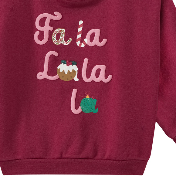 Baby kersttrui met print