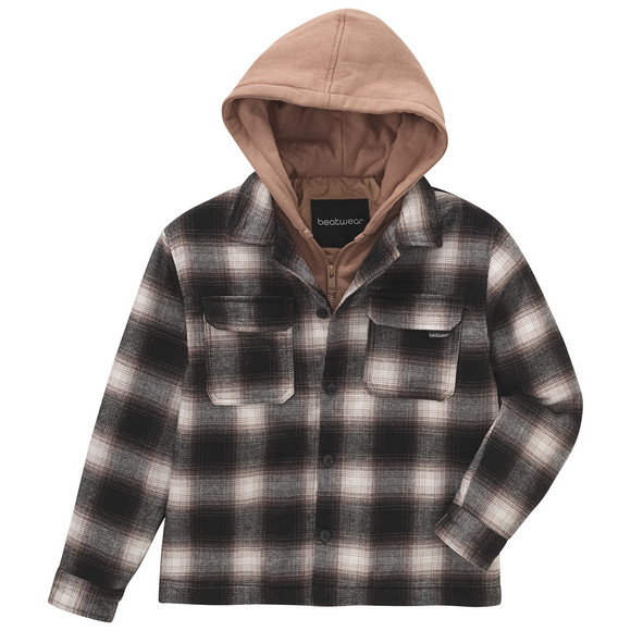 Jungen Flanell-Jacke mit Kapuze