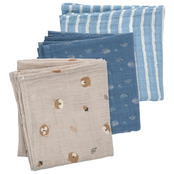 3 neteldoeken met verschillende motieven