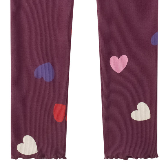 Meisjes legging met hart all-over