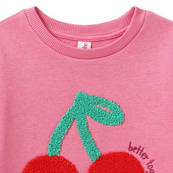Sweater voor meisjes met kersenapplicatie