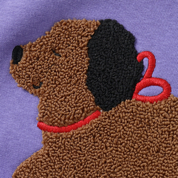 Meisjes-sweatshirt met hondenapplicatie