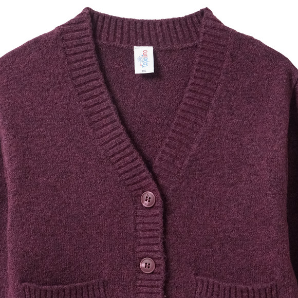 Fijn gebreid vest voor meisjes, enkelkleurig