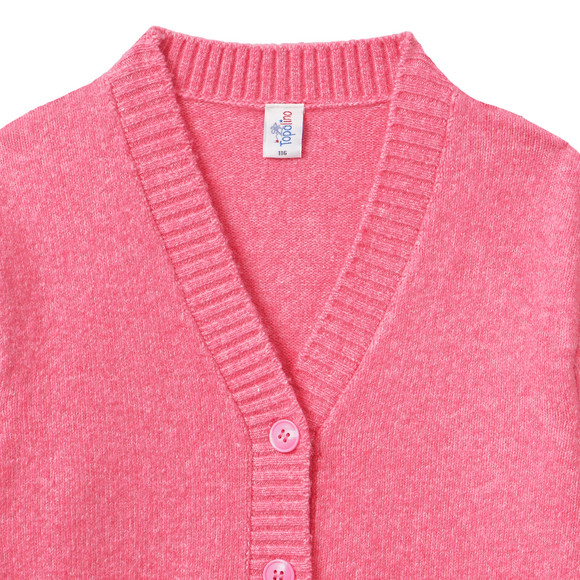 Fijn gebreid vest voor meisjes, enkelkleurig