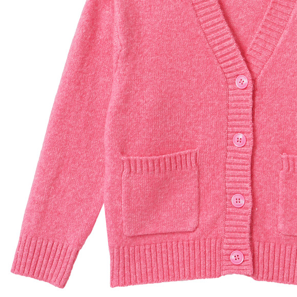 Fijn gebreid vest voor meisjes, enkelkleurig