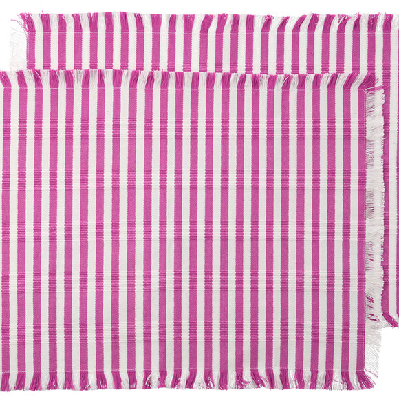 2 placemats met ribstructuur