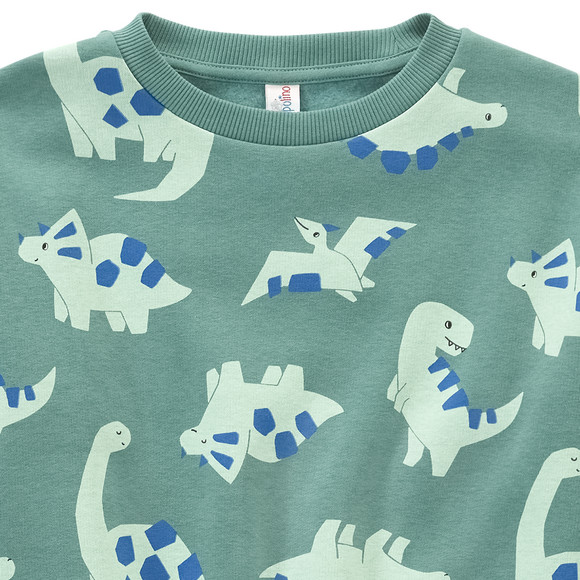 Sweater voor jongens met dinosaurus all-over